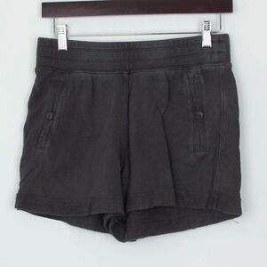 Aerie Sweat Shorts Womens XS Dark Gray Terry Button Pocket Lounge